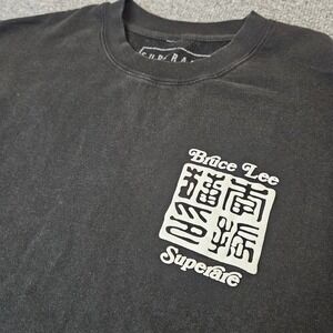 Superare X Bruce Lee Sweatshirt Black Size XL Simplicity Brilliance Martial Arts